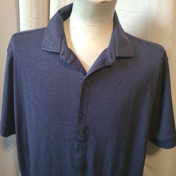Men's Hart Schaffner Marx S/S shirt button front - XL - purple - Picture 2 of 7